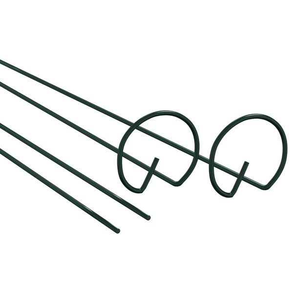 vidaXL Sodo augalų kuoliukai, 20vnt., tamsiai žalios, 61cm, plienas