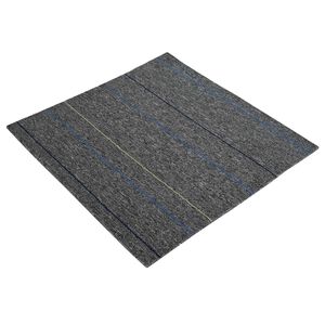 vidaXL Kilimų plytelė Vidutinė pilka su juostelėmis 50 x 50 cm 20 vnt.
