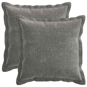 vidaXL Pagalvėlės užvalkalas 2 vnt. HOUTEN Tamsiai pilka 30 x 30 cm