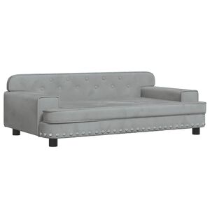 vidaXL Vaiki&scaron;ka sofa, &scaron;viesiai pilkos spalvos, 90x53x30cm, aksomas
