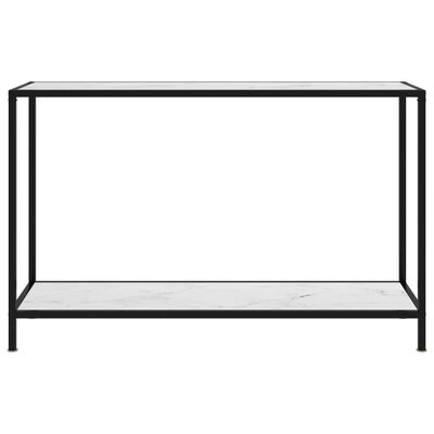 vidaXL Konsolinis staliukas, baltas, 120x35x75cm, grūdintas stiklas