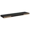 vidaXL Pakabinama sieninė lentyna, juoda, 90x23,5x3,8cm, MDF, blizgi