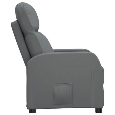 vidaXL Atlošiamas krėslas, antracito pilkos spalvos, dirbtinė oda