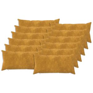 vidaXL Pagalvėlės užvalkalas 12 pcs HEERLEN Geltona 40 x 80 cm