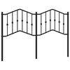 vidaXL Metalinis pakaitinis galvūgalis, juodos spalvos, 135cm