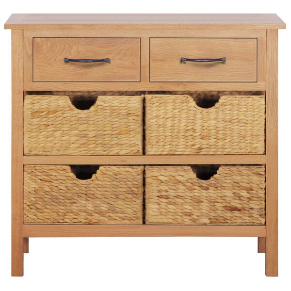 vidaXL Spintelė, 90x33,5x83cm, ąžuolo med. mas. ir vandens hiacintas