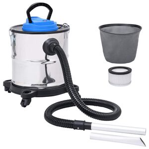 vidaXL Pelenų siurblys su HEPA filtru, nerūdijantis plienas, 1200W
