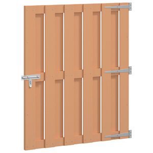 vidaXL Sodo vartai 100 x 112 cm WPC ir aliuminis Ruda