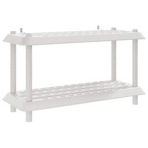 vidaXL Lentynų sistema 2 lygiai 100 x 40 x 55,5 cm PP Balta