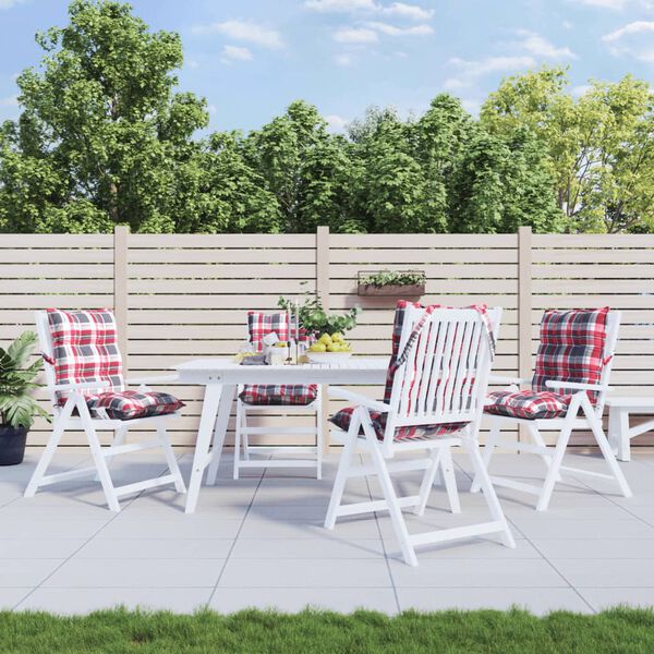 vidaXL Kėdės pagalvėlės, 4vnt., oksfordo audinys, languotos