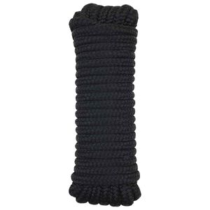 vidaXL Laivo virvė 10 mm 6 m Juoda Poliesteris