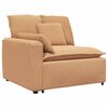 vidaXL Modulinė sofa, porankiai, galo modulis su pagalvėlėmis, smėlio spalvos, 100 cm