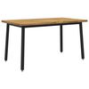 vidaXL 140 x 70 x 75 cm Kietos akacijos mediena Balta ir juoda