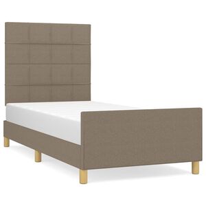 vidaXL Lovos rėmas be čiužinio, taupe, 80x200 cm, audinys