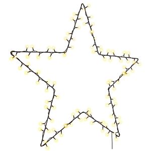vidaXL Kalėdiniai žibintai Star Silhouette 115 LED &scaron;iltai balta