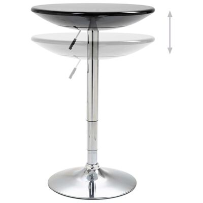 vidaXL Baro stalas, juodos spalvos, ABS plastikas, 60 cm skersmens