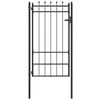vidaXL Tvora vartai HORST 100 x 175 cm Metalas Juoda Užrakintas