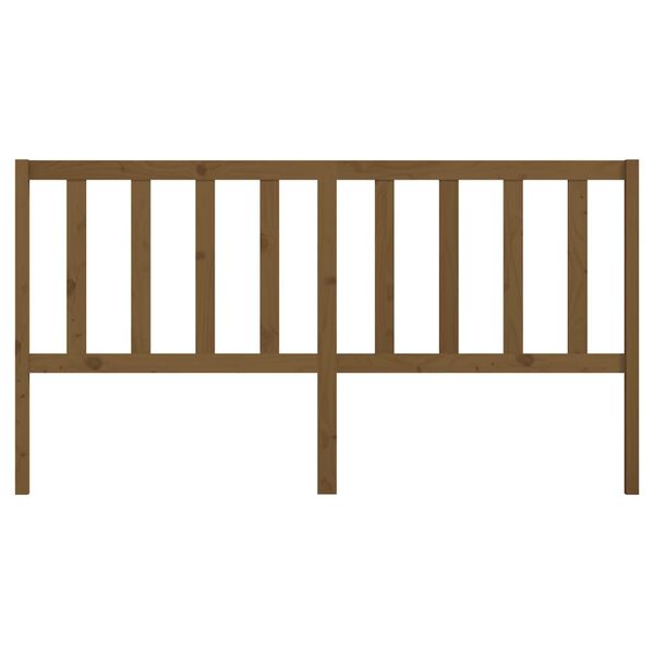 vidaXL Lovos galvūgalis, medaus rudas, 186x4x100cm, pu&scaron;ies masyvas