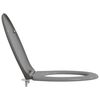 vidaXL Tualeto sėdynė Pilka 44,8 x 37,3 x 4,2 cm Duroplastas