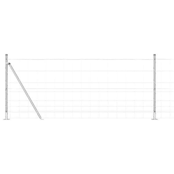 vidaXL Tvorelės stulpas Cinkuotas 50 x 1 m Plienas