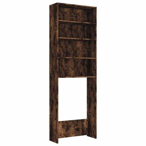 vidaXL Skalbimo ma&scaron;inos spintelė, dūminio ąžuolo spalvos, 64x24x190cm