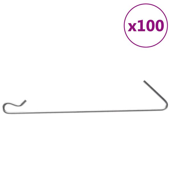 vidaXL Kabliai gabionams, 100vnt., plienas