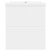 vidaXL Praustuvo spintelė su įmontuotu praustuvu, balta, MDP