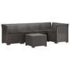 vidaXL 5-vietė sodo sofa su pagalvėlėmis Rataninio i&scaron;vaizdos PP