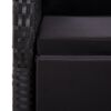 vidaXL Sodo komplektas su pagalvėlėmis, 7 dalių, juodas, poliratanas