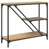 vidaXL Konsolinis stalas Amatininkų ąžuolas 88,5 x 30 x 75 cm