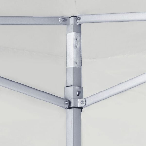 vidaXL Sulankstoma palapinė su 2 sienomis, balta, 2x2m, plienas