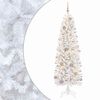 vidaXL Dirbtinė siaura kalėdinė eglutė su žaisliuku 180 cm 300 LED