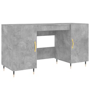 vidaXL Ra&scaron;omasis stalas, betono pilkas, 140x50x75cm, apdirbta mediena