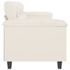 vidaXL Trivietė sofa, kreminės spalvos, 180cm, dirbtinė oda