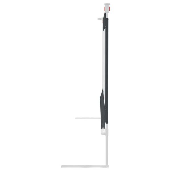 vidaXL Apsauginis turėklas vaiko lovai, pilkas, 120x25cm, audinys