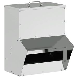 vidaXL Vi&scaron;tų lesykla Sidabro 20 x 25 x 35 cm Cinkuota plienas