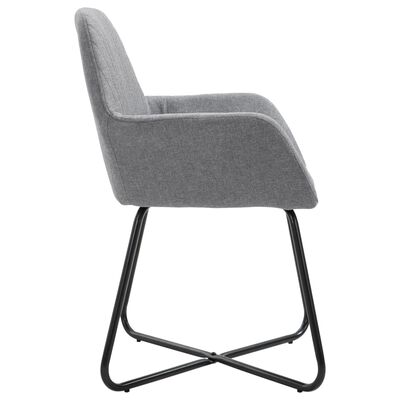 vidaXL Valgomojo kėdės, 6 vnt., švies. pilkos sp., audinys (3x249807)
