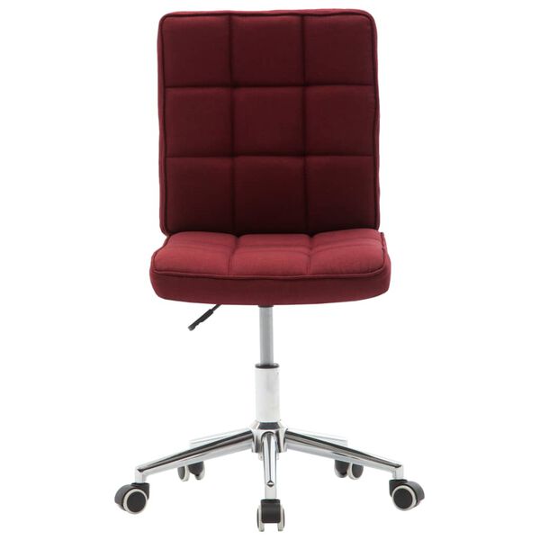 vidaXL Valgomojo kėdės, 2vnt., raudonojo vyno spalvos, audinys