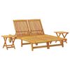 vidaXL Saulės gultas Ruda Kietos akacijos mediena