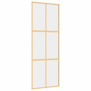 vidaXL Stumdomos durys, auksinės, 76x205cm, ESG stiklas ir aliuminis
