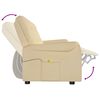 vidaXL Keturvietis atlošiamas masažinis krėslas, kreminis, audinys