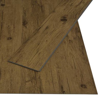 vidaXL Įspaudž. grindų plokštė, nat. rudos sp., 3,51 m², 4 mm, PVC