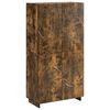 vidaXL Auk&scaron;ta komoda Dūminio ąžuolo 79 x 41 x 151 cm Apdirbta mediena