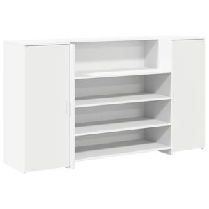 vidaXL Registratūros stalas, baltas, 180x50x103,5 cm, inžinerinė mediena