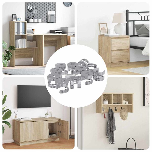 vidaXL Cam užrakto veržlės 12 pcs Sidabro 12 x 10 mm Metalas