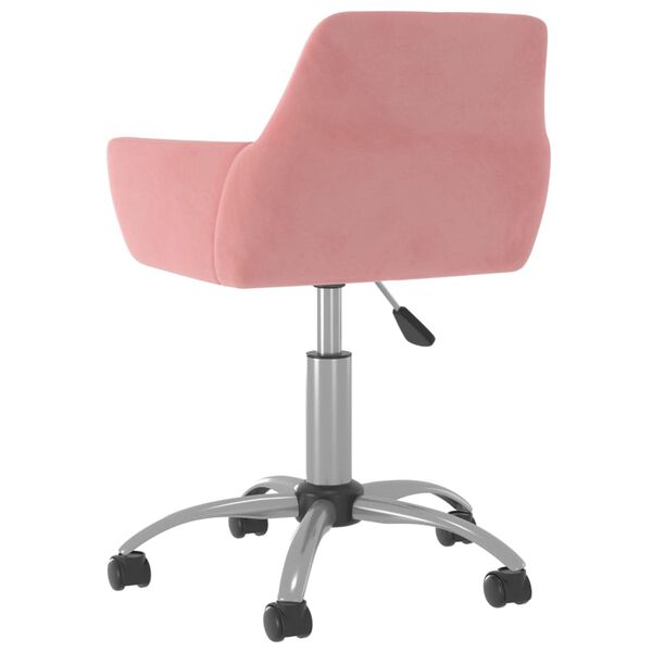 vidaXL Pasukama valgomojo kėdė, rožinės spalvos, aksomas