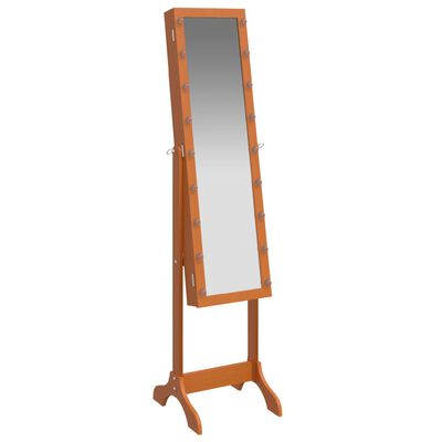 vidaXL Laisvai pastatomas veidrodis su LED, 34x37x146cm