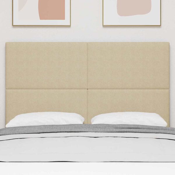 vidaXL LED galvūgalis Pilkai žalia 144 cm Kordūrinis audinys