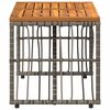 vidaXL Lauko stalas Pilka 80 x 40 x 40 cm Plienas ir poli ratanas