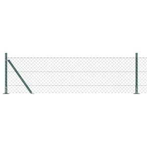 vidaXL Grandininė tvora su betono baze 10 x 0,4 m PVC dengtas plienas